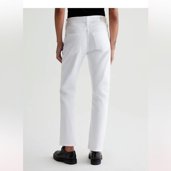 AG Ex-Boyfriend Slouchy Slim Straight Leg Jeans White Size 32 NWT - Picture 6 of 11